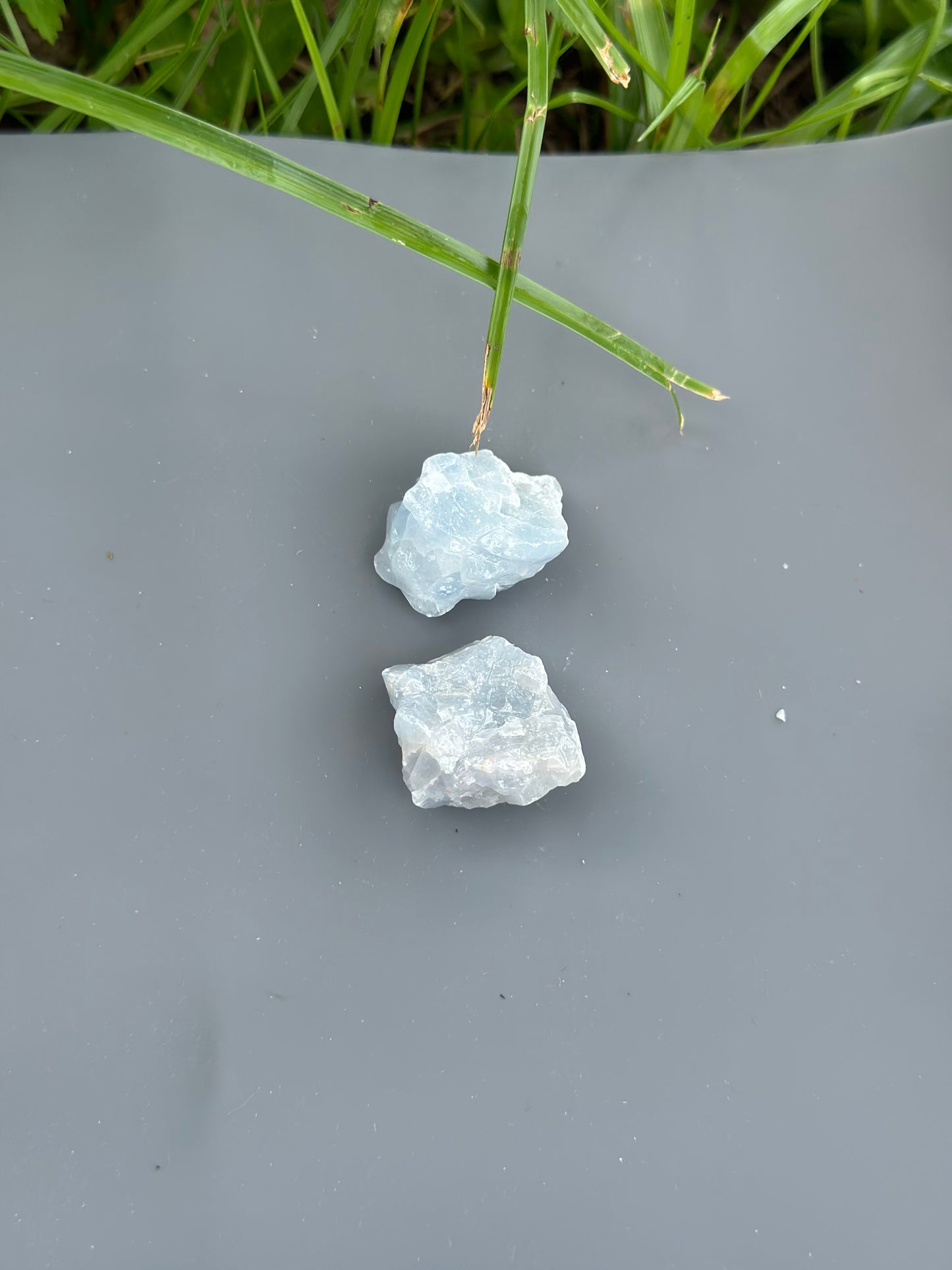 Rough blue calcite